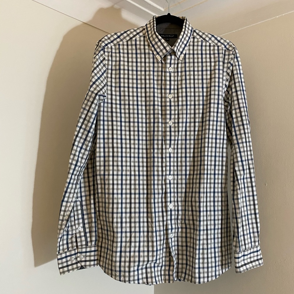 👔2/$60 BRITCHES Plaid Dress Shirt
